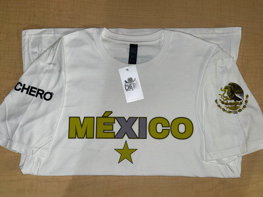 White with Gold México T- Shirt short sleeve