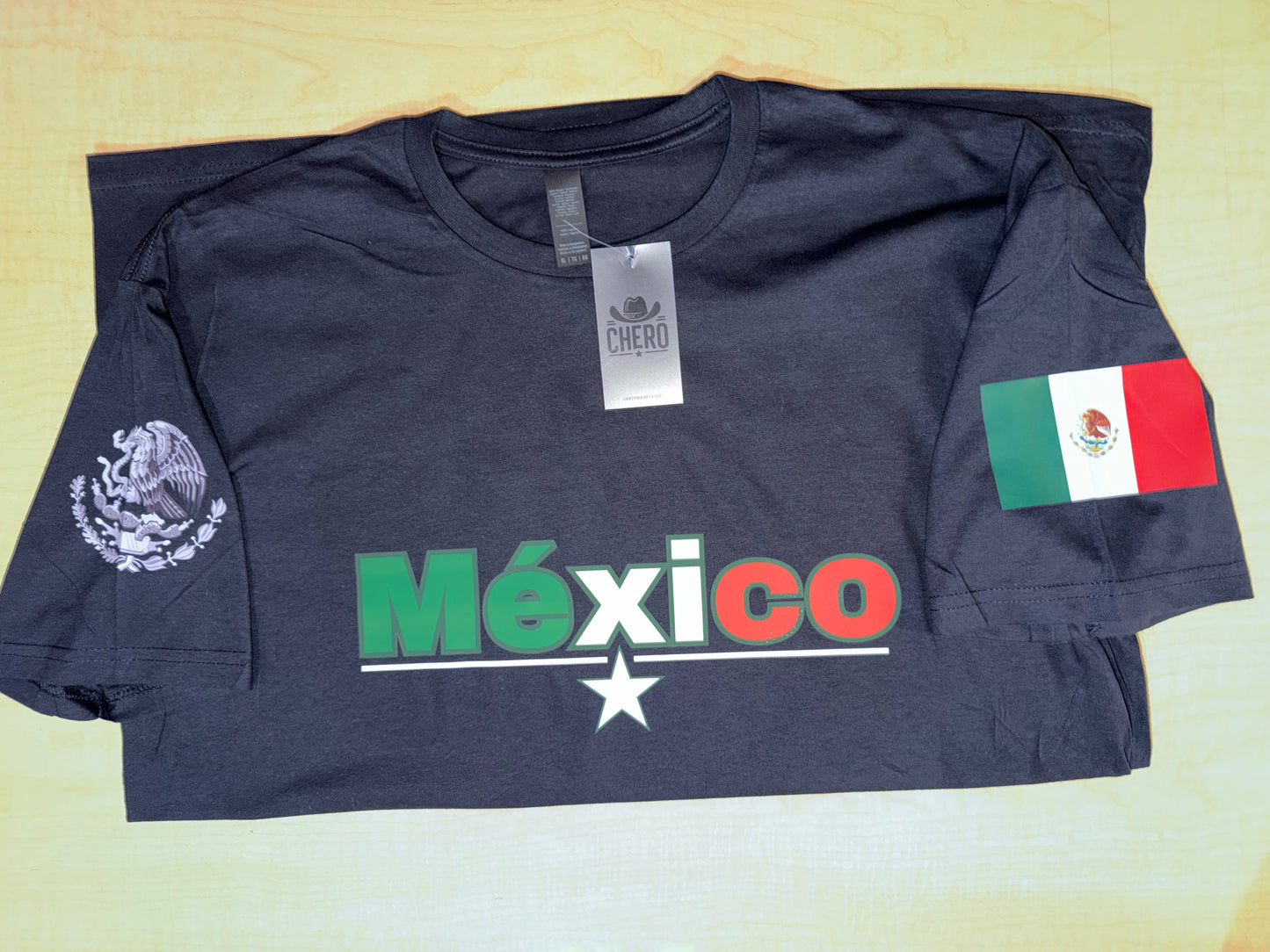 Custom Short Sleeve with Eagle badge and Mexican flag (Unisex)