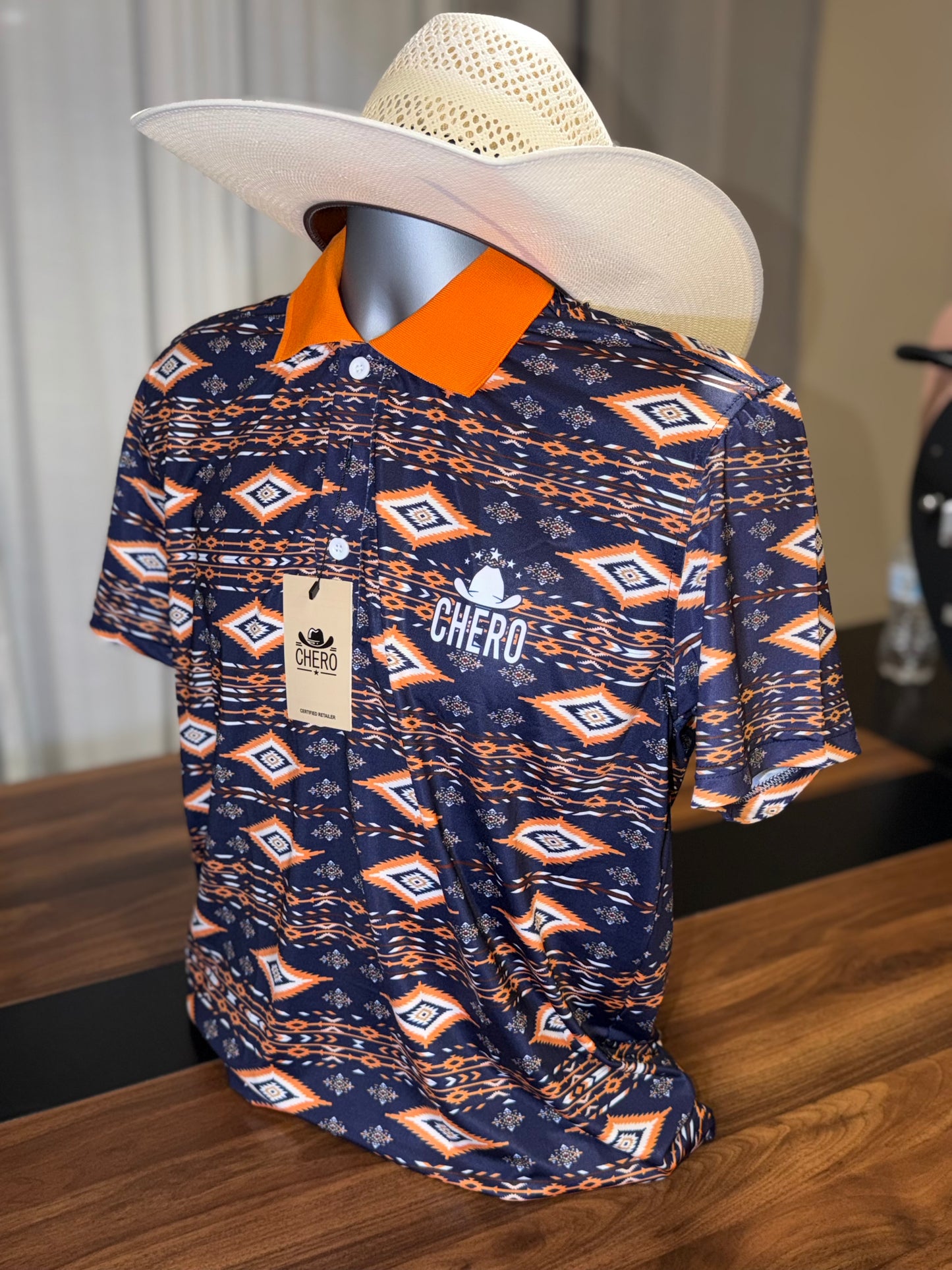 Chero Polo - Orange Aztec