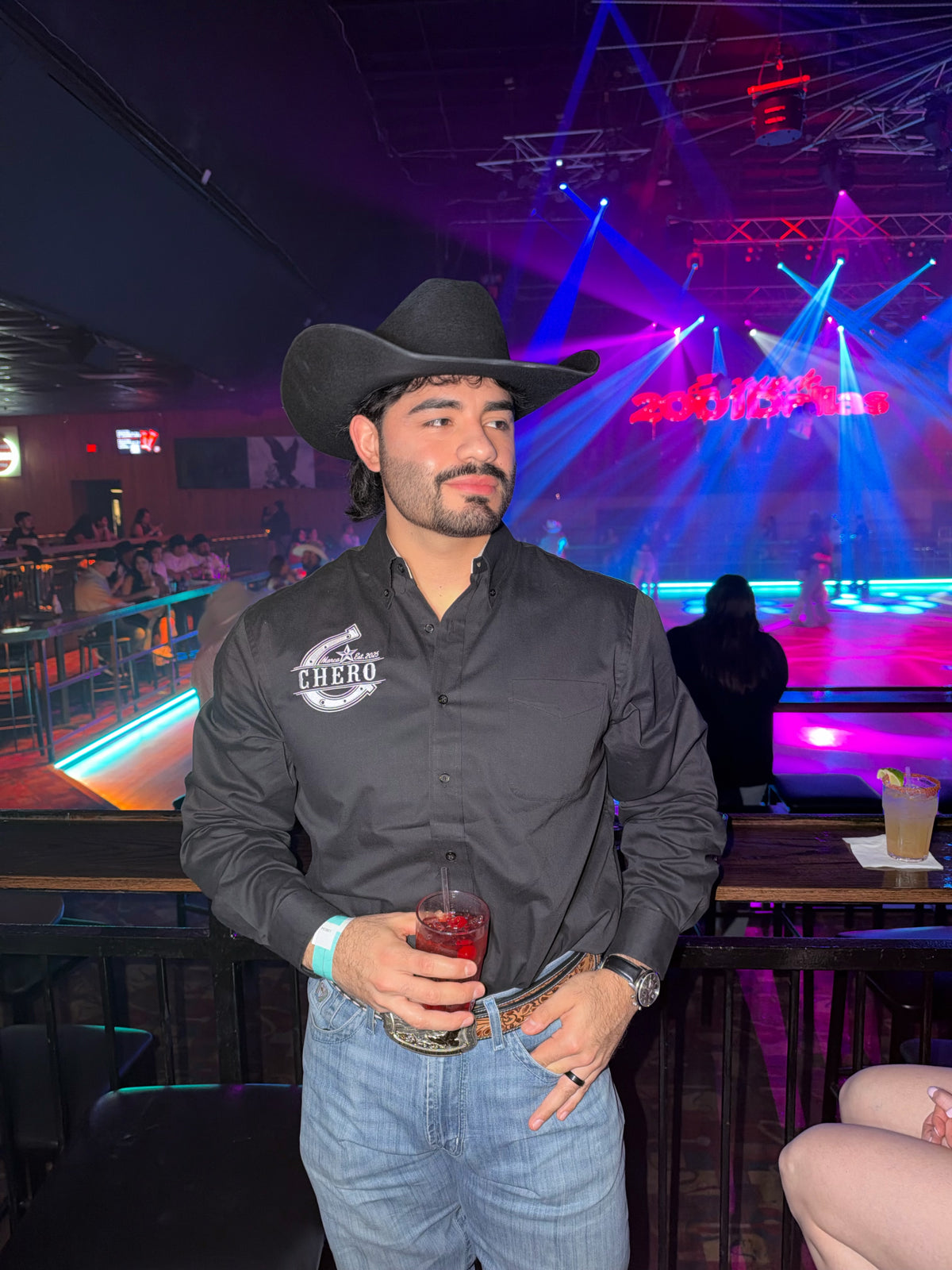 Western Cowboy Chero Long Sleeve Black