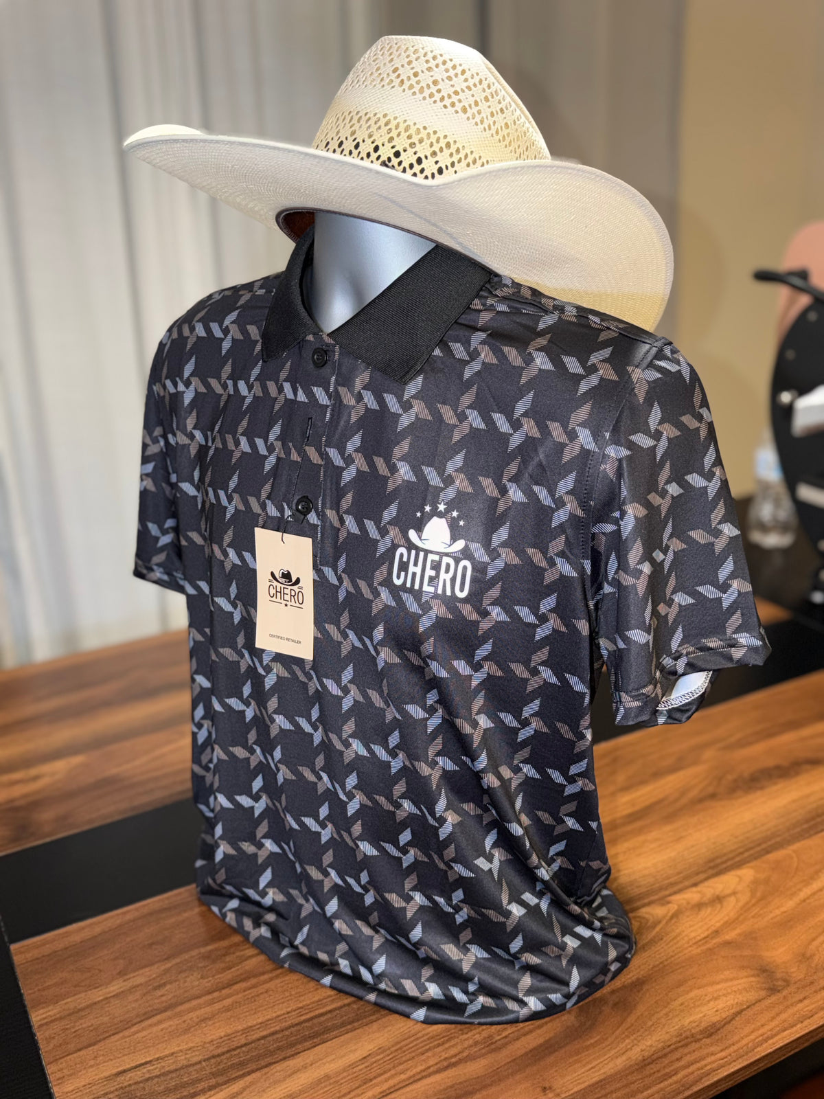 Chero Dmil Chero Polo - Black Squares – Marca Chero