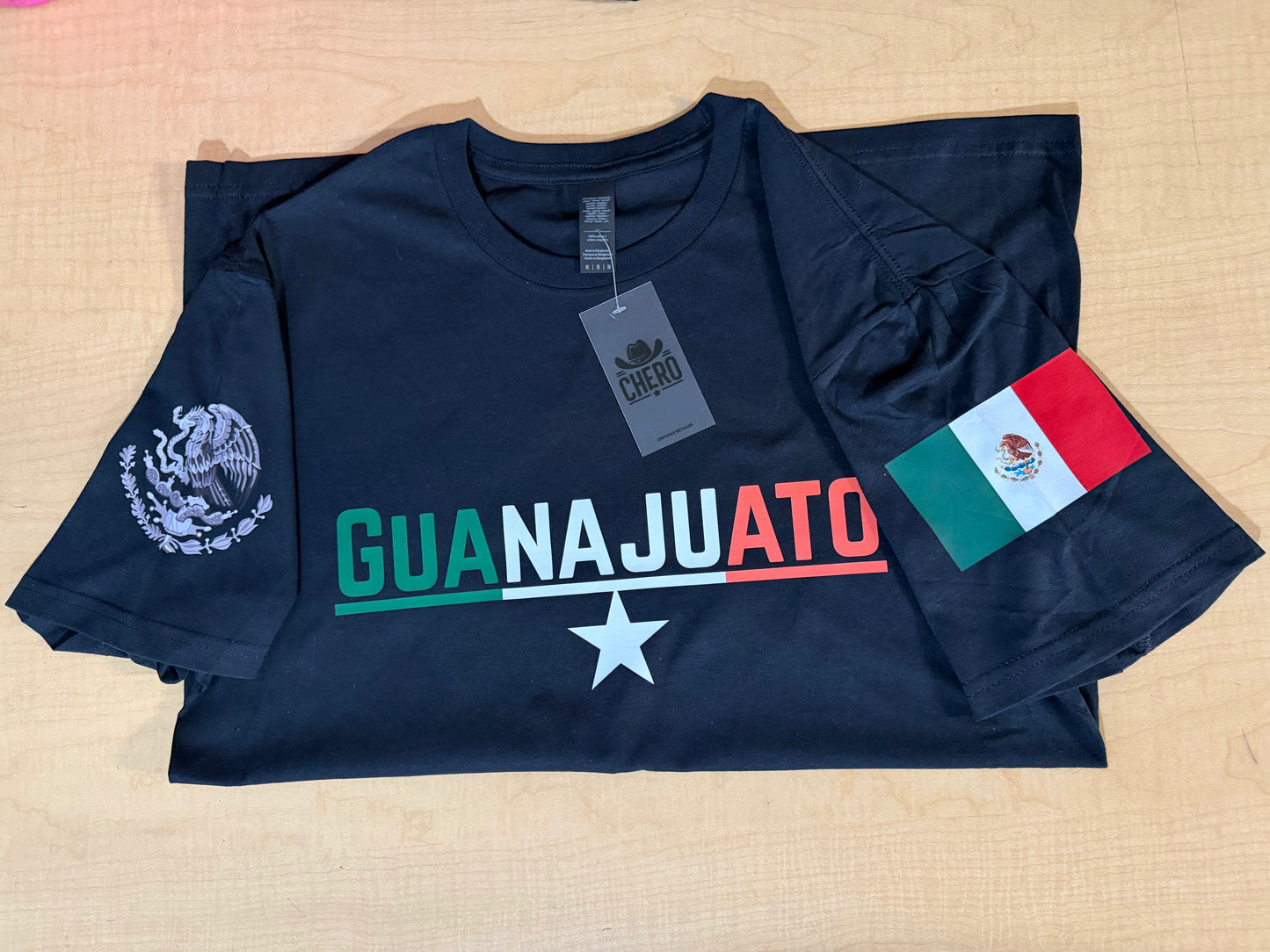 Custom Short Sleeve with Eagle badge and Mexican flag (Unisex)