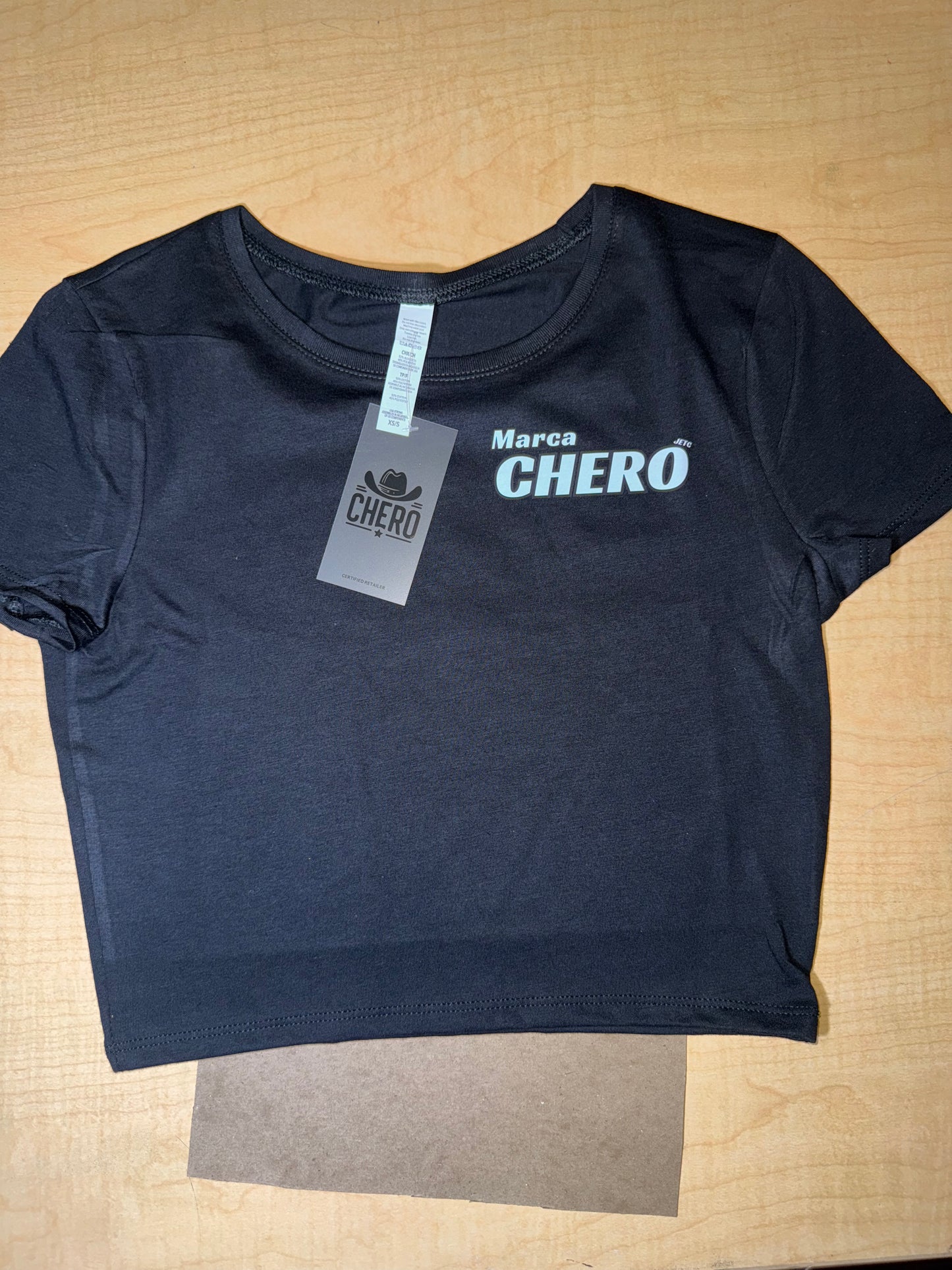 Women's Crop T-Shirt Small Font Chero